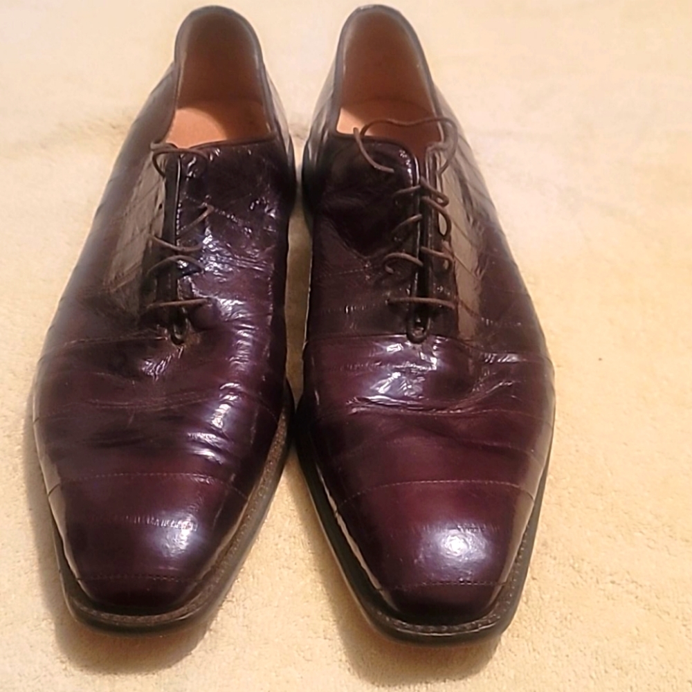 Belvedere mens eel skin shoes